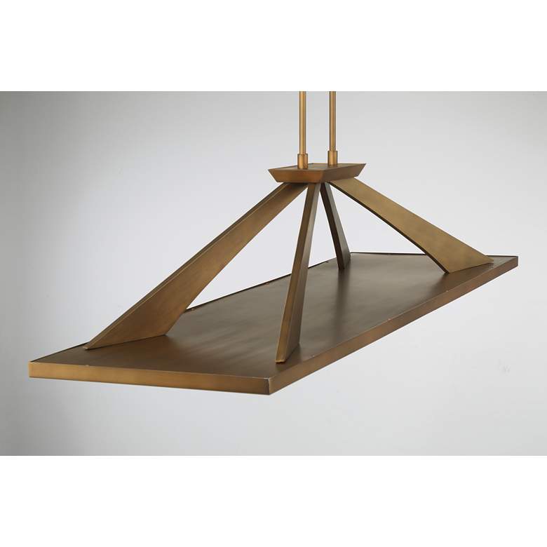 Image 6 Minka Lavery Stiles 1-Light LED 48-in Gold Chandelier with Alabaster Shades more views