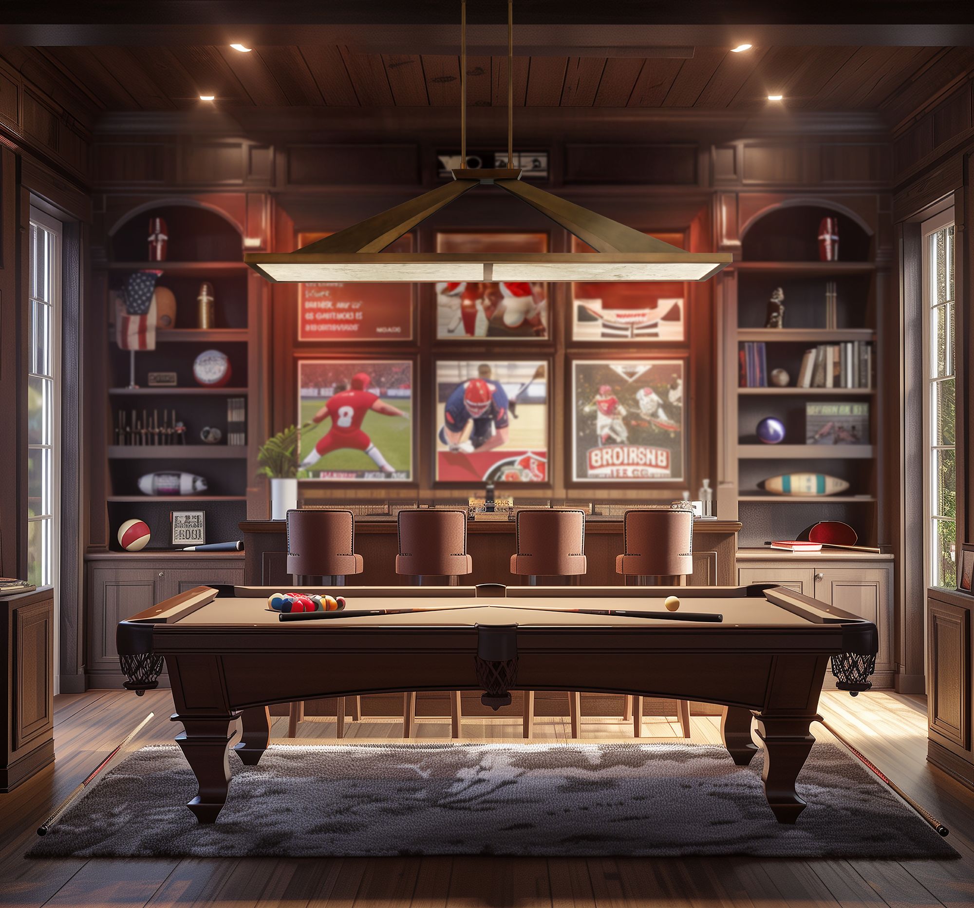 Minka Lavery Stiles 1-Light LED 48-in Gold Chandelier with Alabaster Shades