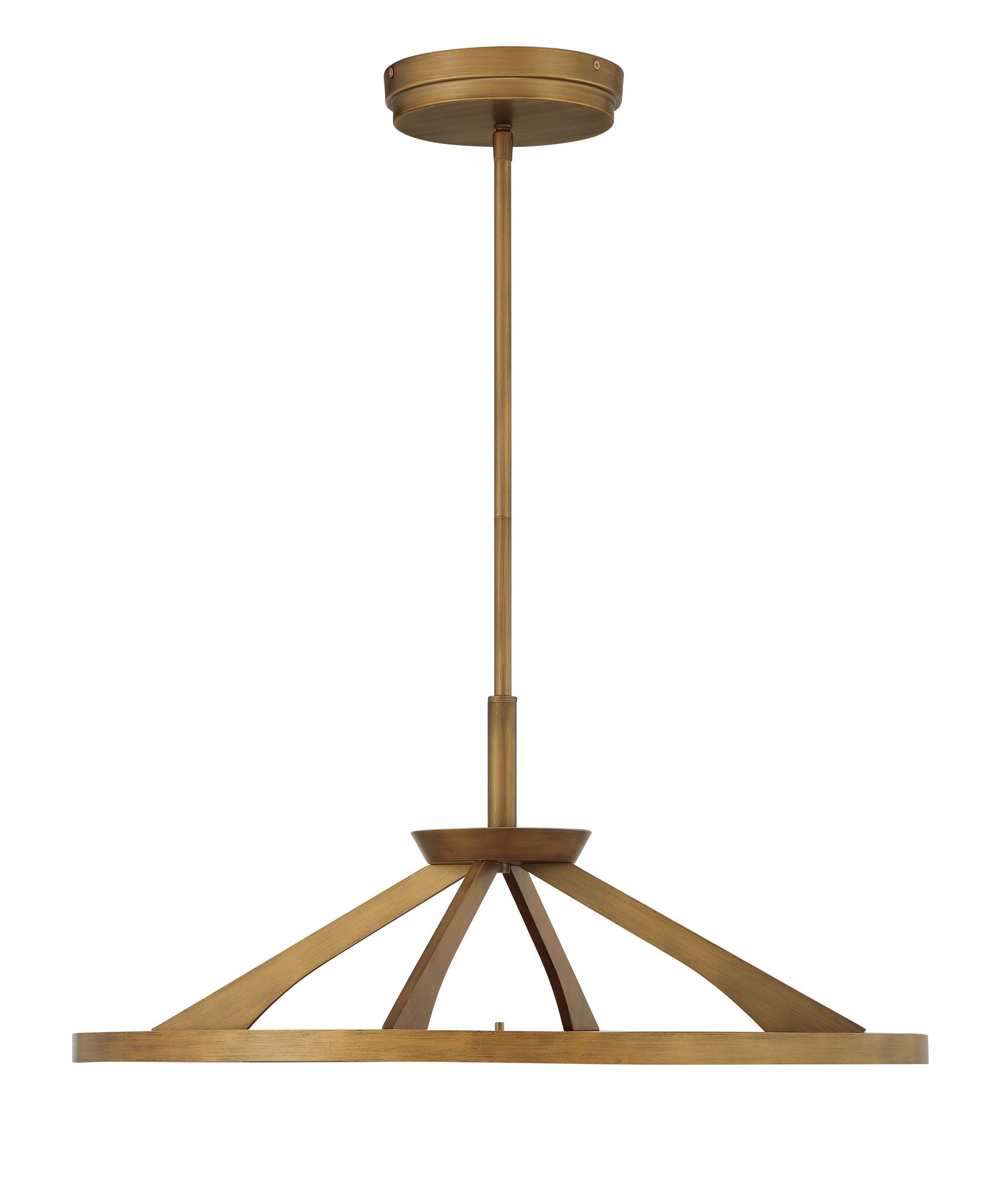 Image 3 Minka-Lavery Stiles LED 28-in Ashen Gold Pendant with Alabaster Shade more views