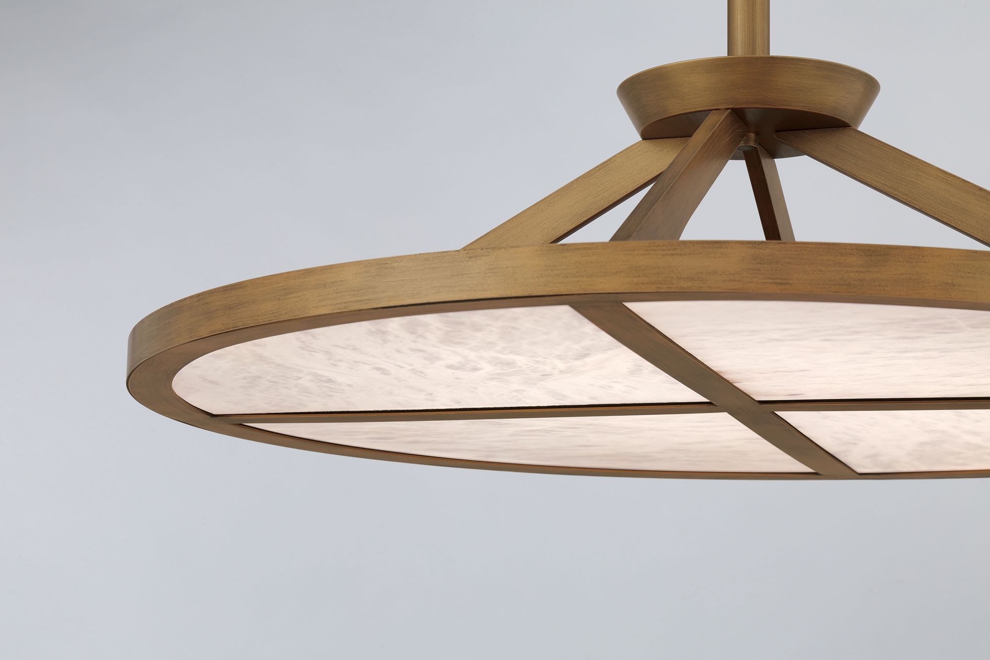 Image 4 Minka-Lavery Stiles LED 28-in Ashen Gold Pendant with Alabaster Shade more views