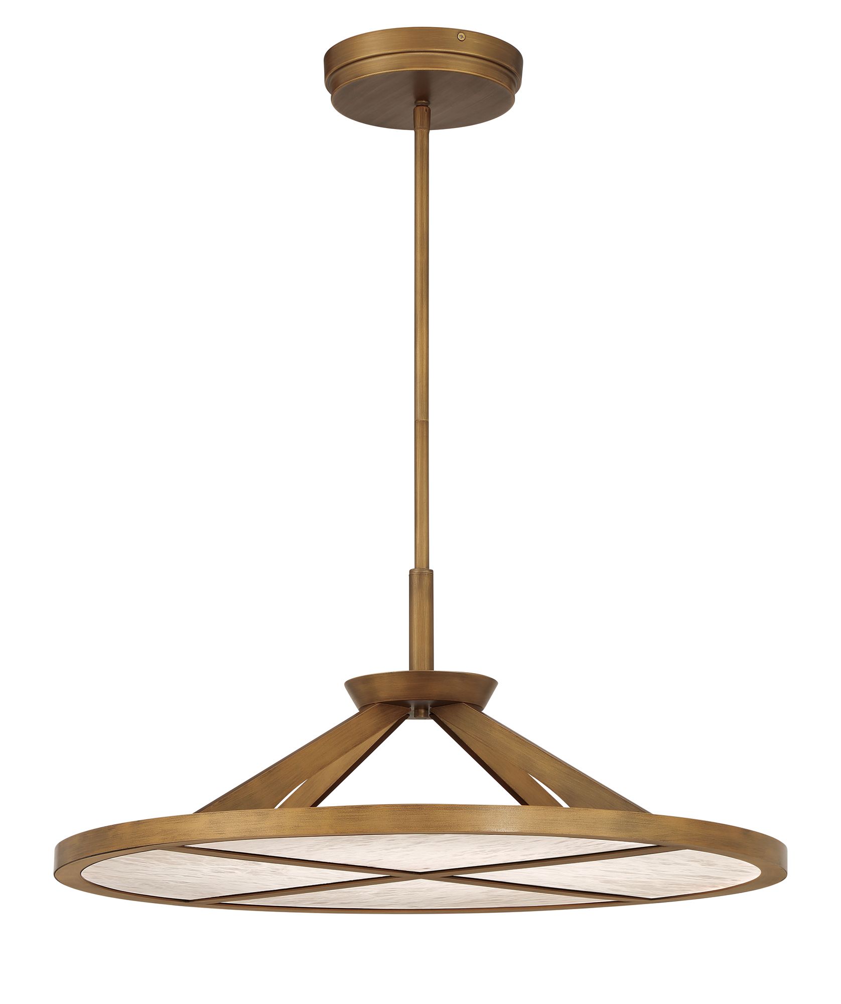 Image 6 Minka-Lavery Stiles LED 28-in Ashen Gold Pendant with Alabaster Shade more views