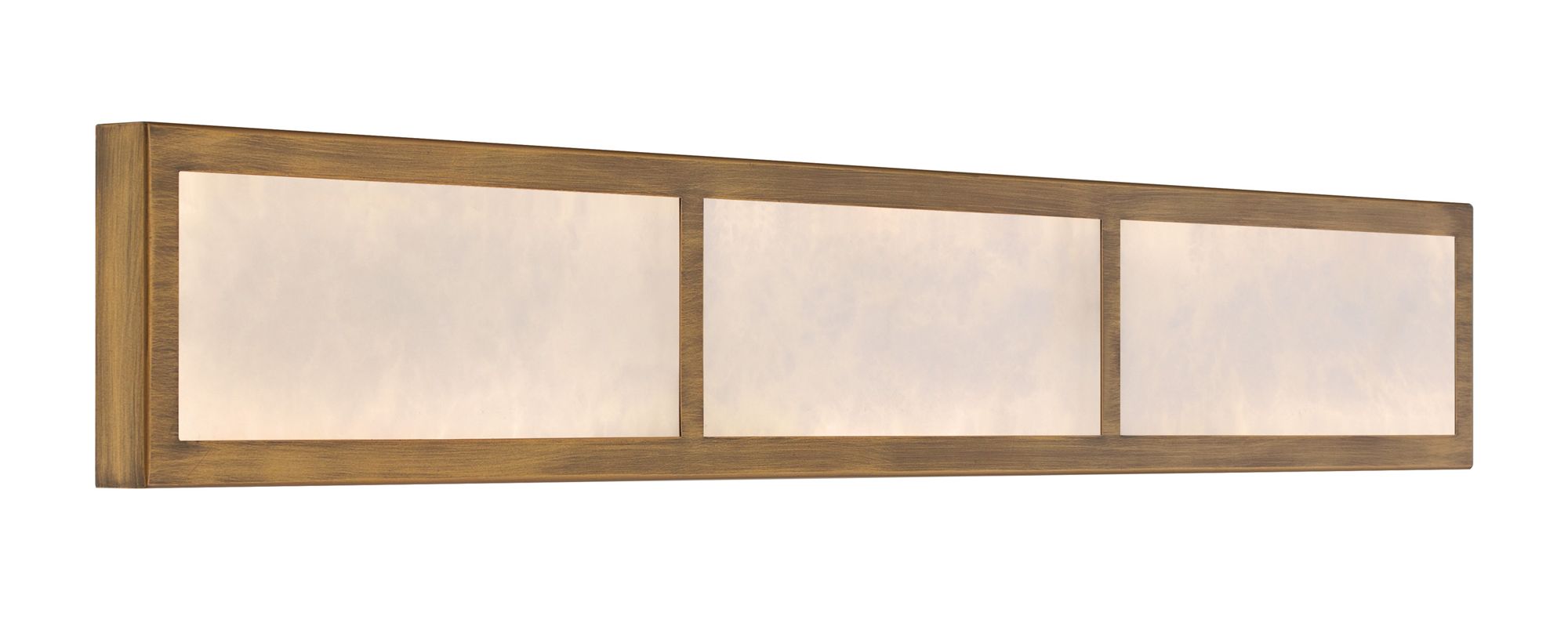 Image 5 Minka-Lavery Stiles LED 36-in Ashen Gold Vanity Light with Alabaster Shade more views