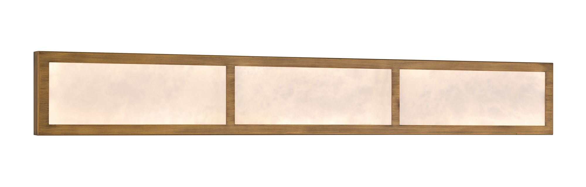Image 6 Minka-Lavery Stiles LED 36-in Ashen Gold Vanity Light with Alabaster Shade more views
