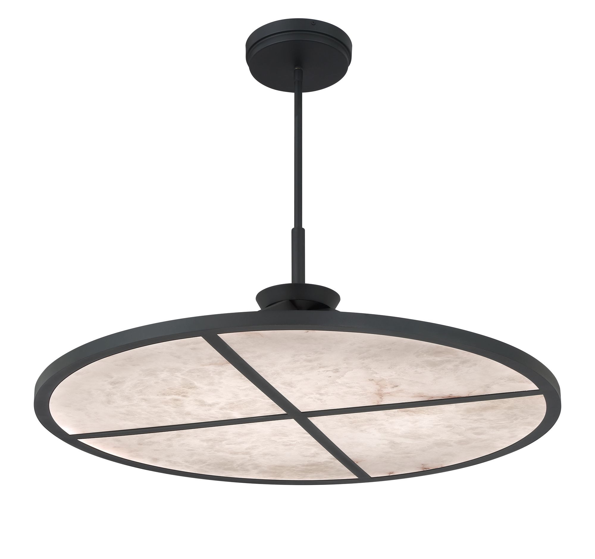 Image 6 Minka-Lavery Stiles LED 36-in Sand Coal Black Pendant with Alabaster Shade more views