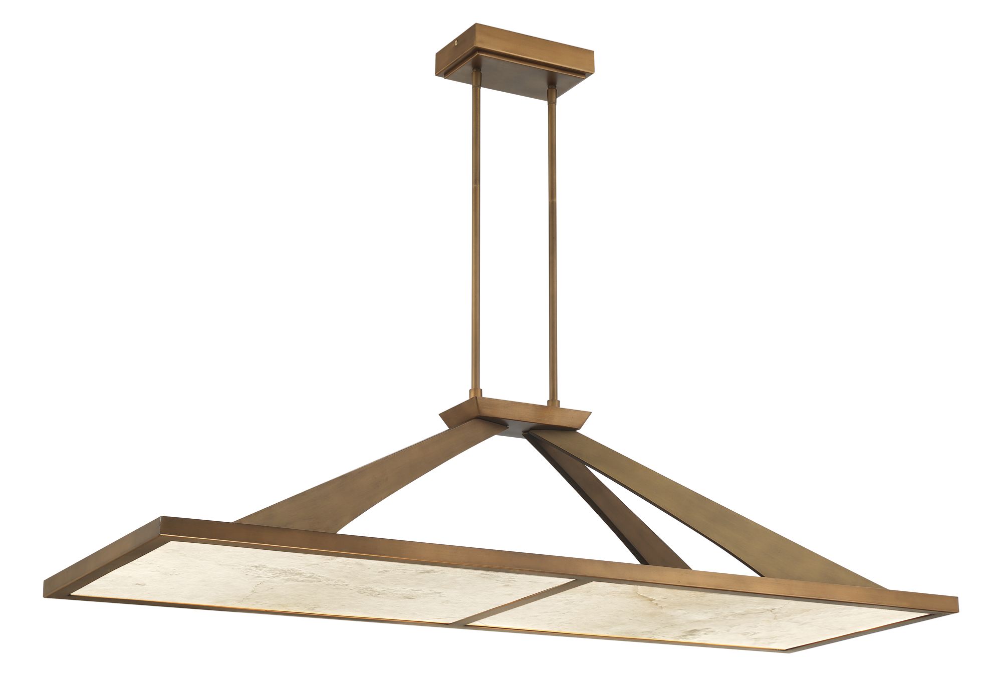 Minka Lavery Stiles LED 48-in Gold Chandelier with Alabaster Shades