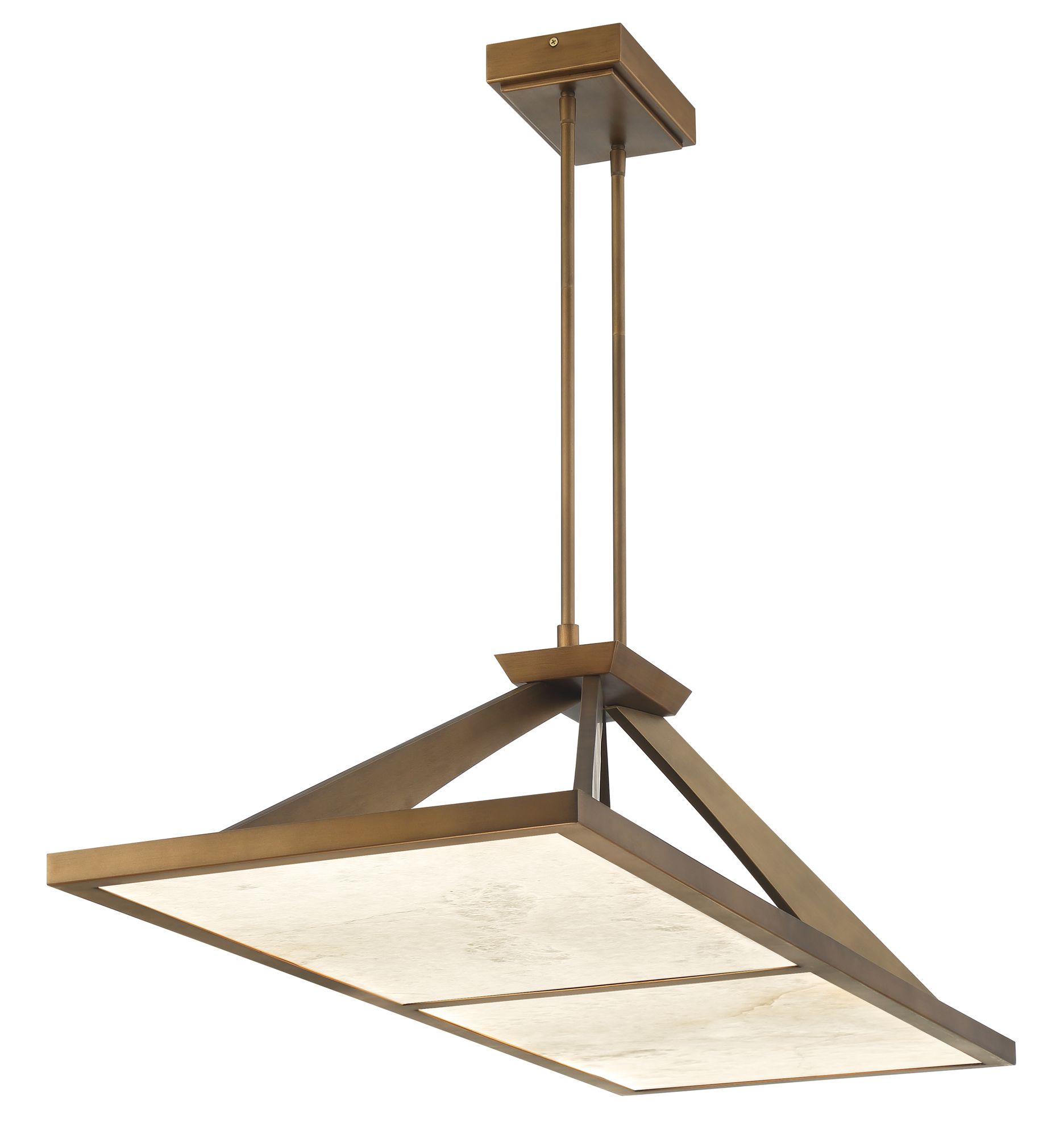 Image 5 Minka Lavery Stiles LED 48-in Gold Chandelier with Alabaster Shades more views