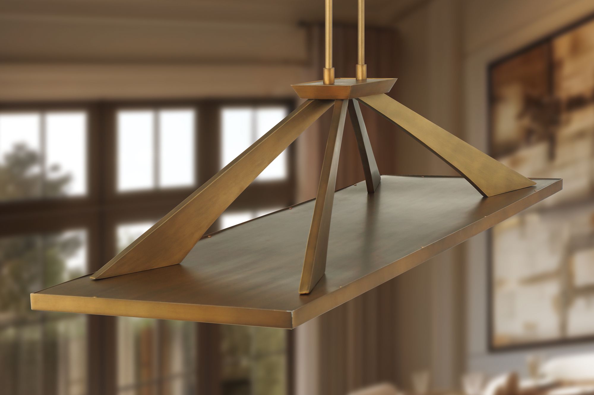 Image 7 Minka Lavery Stiles LED 48-in Gold Chandelier with Alabaster Shades more views