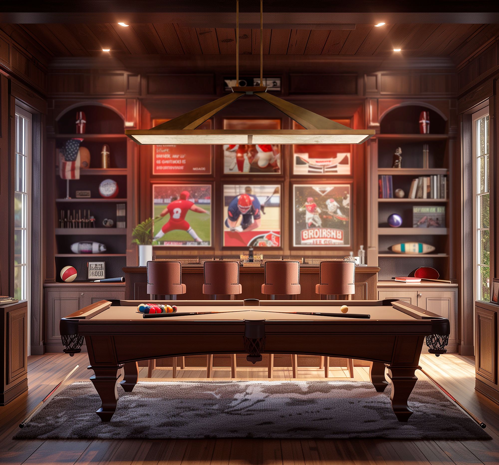 Minka Lavery Stiles LED 48-in Gold Chandelier with Alabaster Shades