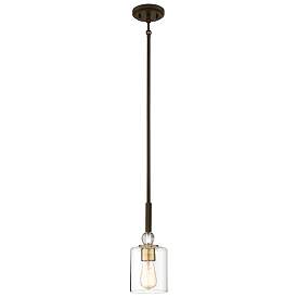 Image1 of Minka-Lavery Studio 5 1-Light Bronze and Brass Mini-Pendant