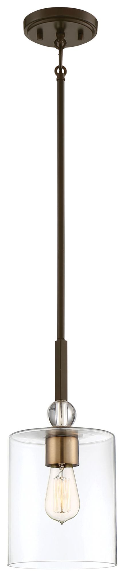 Image 5 Minka-Lavery Studio-5 1-Light Painted Bronze and Brass Mini Pendant more views