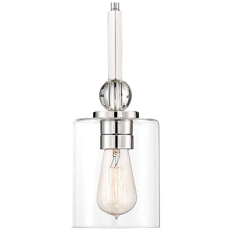 Image 1 Minka-Lavery Studio 5 1-Light Polished Nickel Mini Pendant