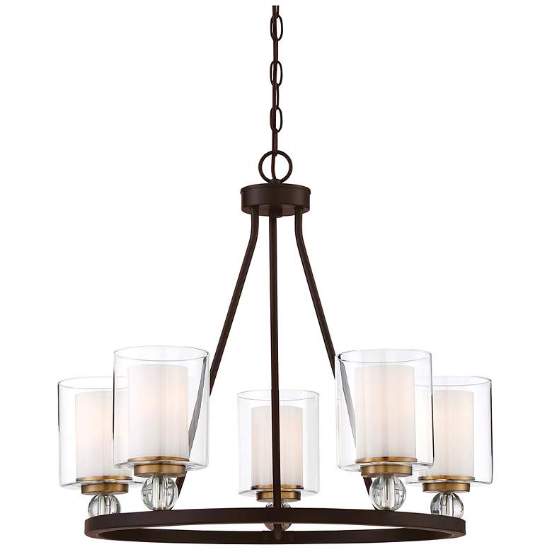 Image 4 Minka-Lavery Studio-5 25 1/2" Painted Bronze 5-Light Ring Chandelier more views