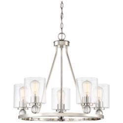 Minka Lavery Studio 5 25 1/2" Wide Polished Nickel 5-Light Chandelier