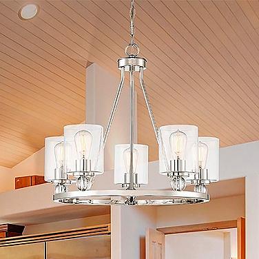 Minka Lavery Studio 5 25 1/2" Wide Polished Nickel 5-Light Chandelier