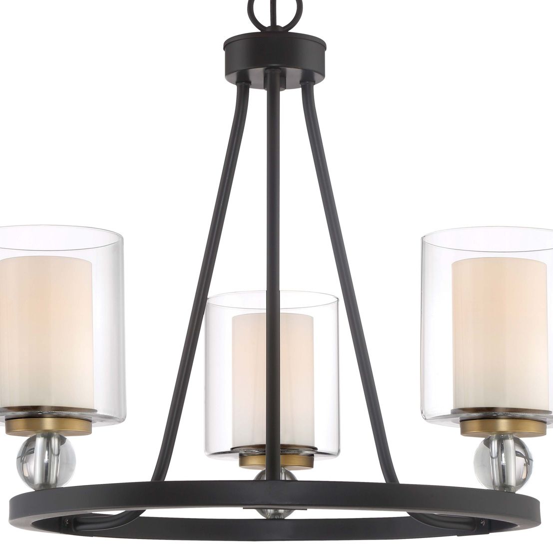 Image 2 Minka-Lavery Studio-5 3-Light Painted Bronze and Brass Mini-Chandelier more views