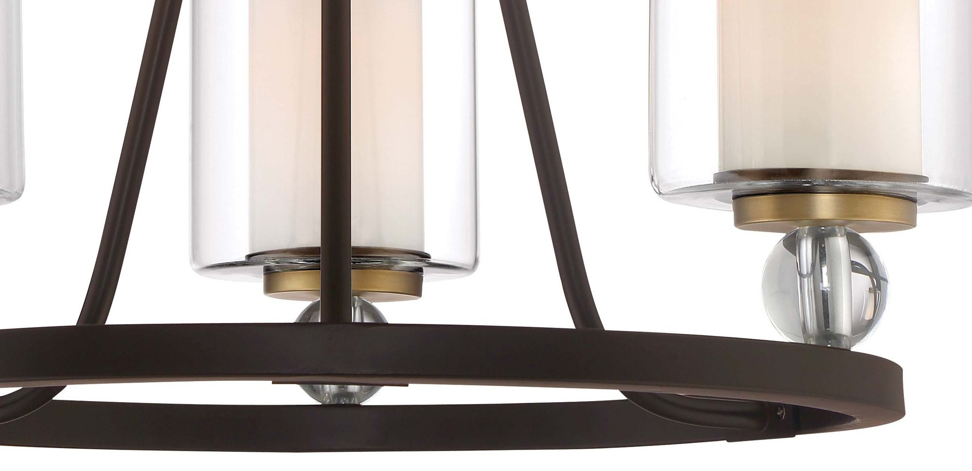 Image 4 Minka-Lavery Studio-5 3-Light Painted Bronze and Brass Mini-Chandelier more views