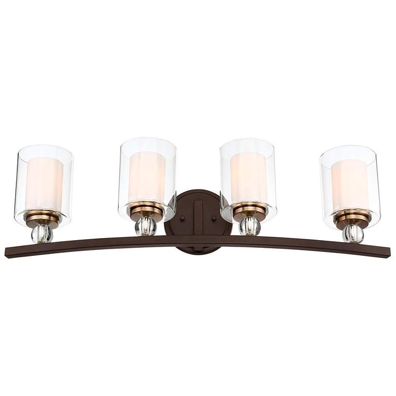 Image 1 Minka-Lavery Studio 5 33" Wide 4-Light Painted Bronze Bath Light Bar
