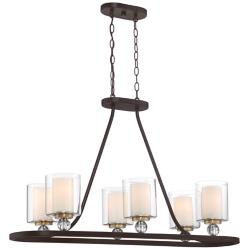 Minka Lavery Studio-5 38" Wide Painted Bronze 6-Light Chandelier
