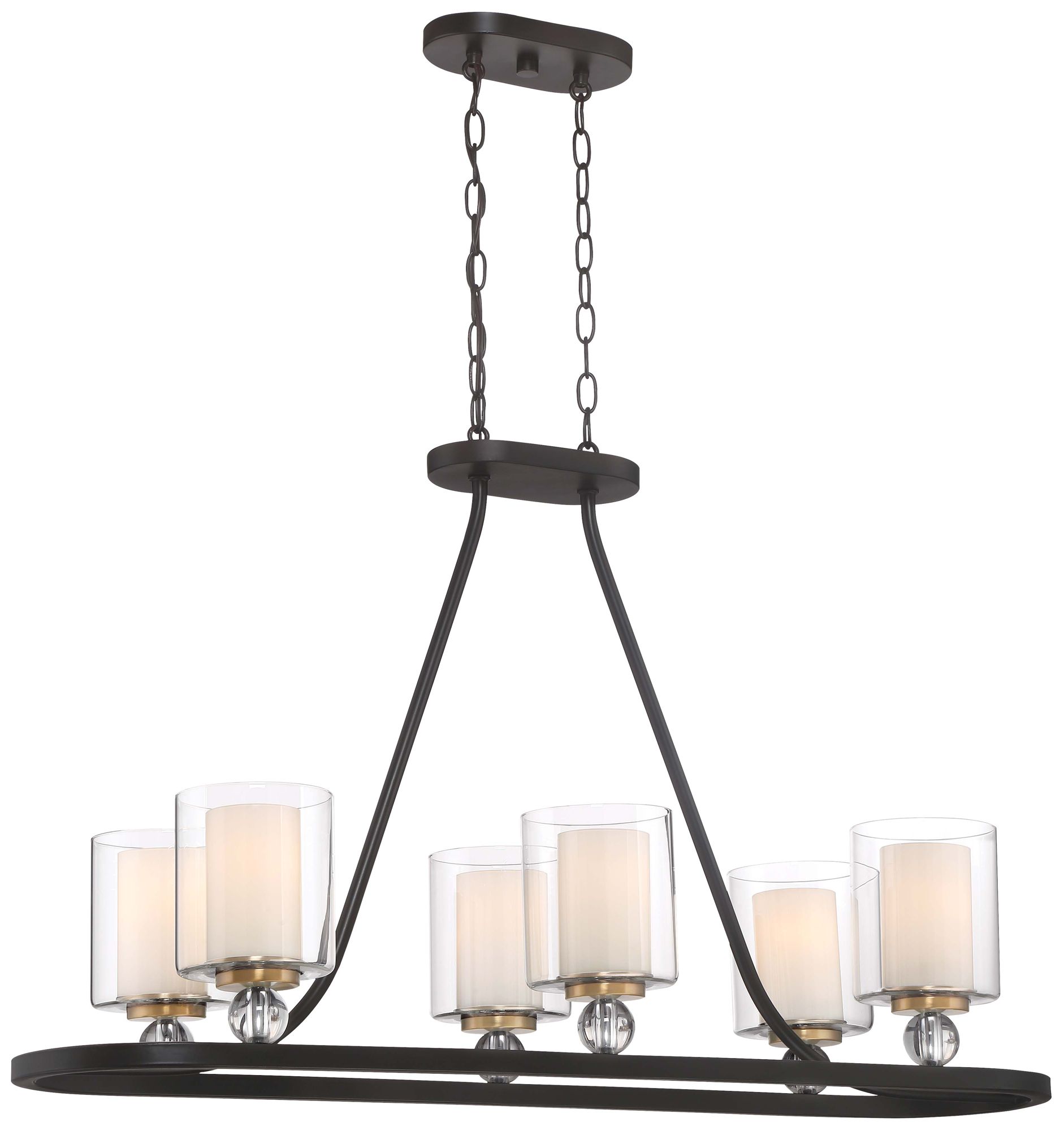 Image 5 Minka Lavery Studio-5 38" Wide Painted Bronze 6-Light Chandelier more views