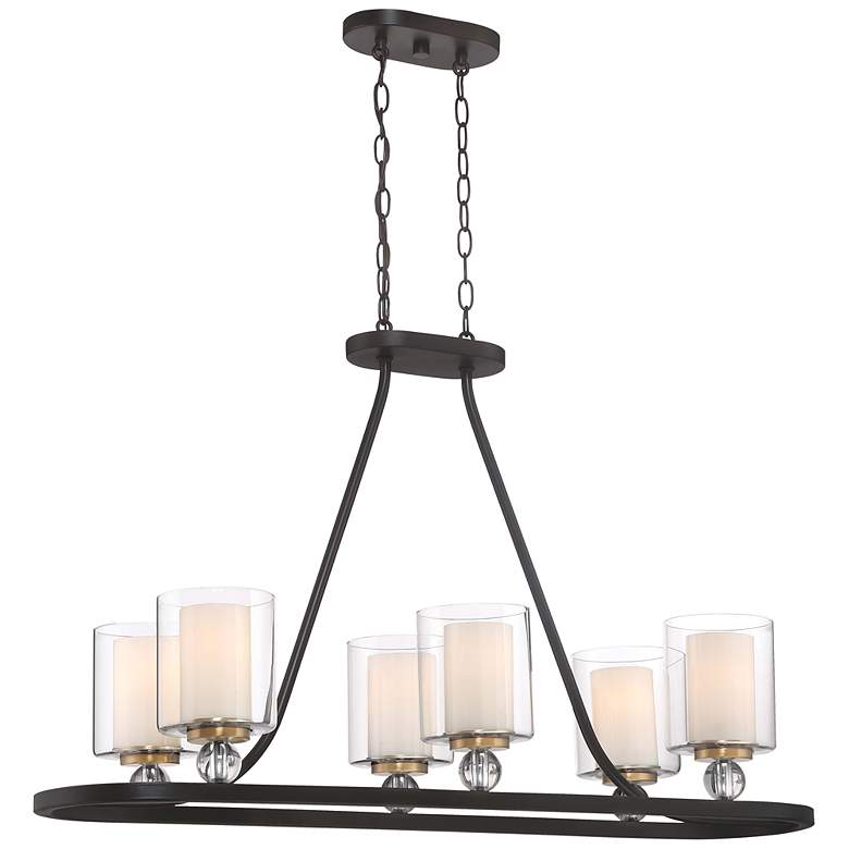 Image 5 Minka Lavery Studio-5 38" Wide Painted Bronze 6-Light Chandelier more views