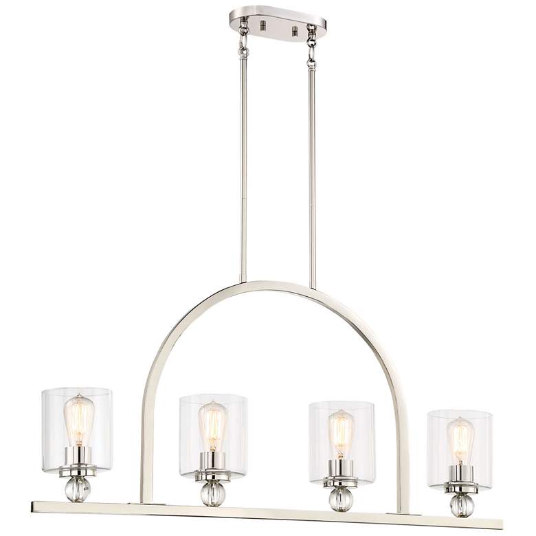 Image 1 Minka-Lavery Studio 5 4-Light Polished Nickel Island Chandelier