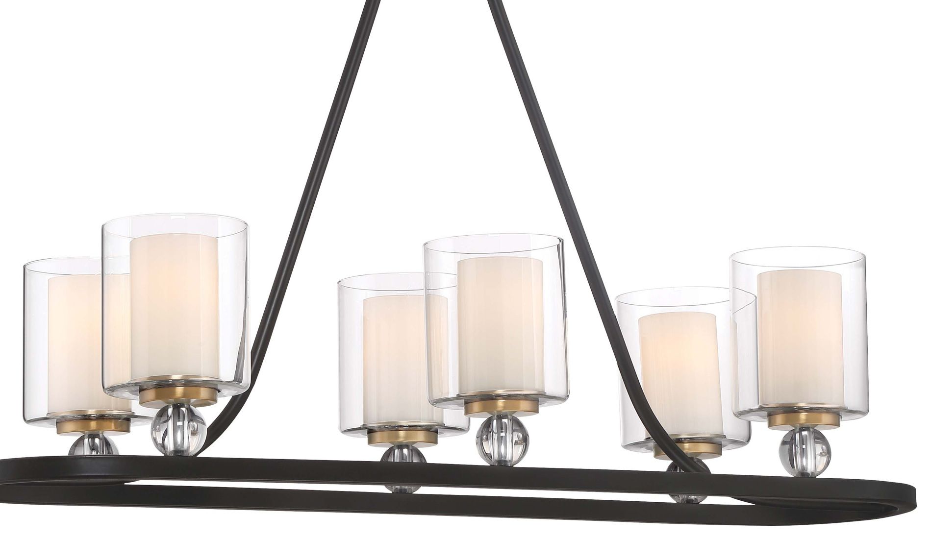 Image 2 Minka-Lavery Studio-5 6-Light Painted Bronze and Brass Island Chandelier more views