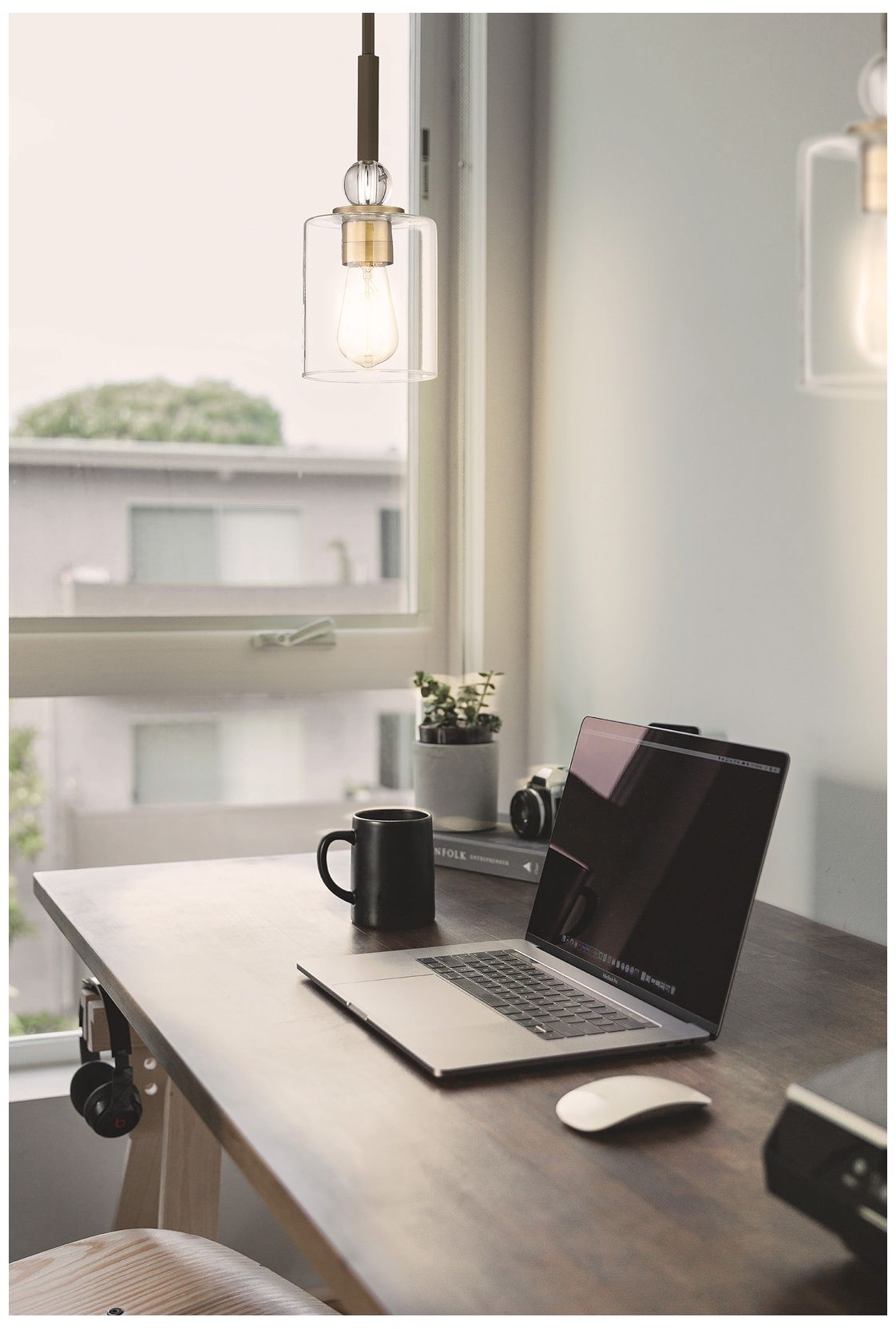 Image 3 Minka-Lavery Studio-5 Bronze and Brass 5" Wide Glass Mini-Pendant more views