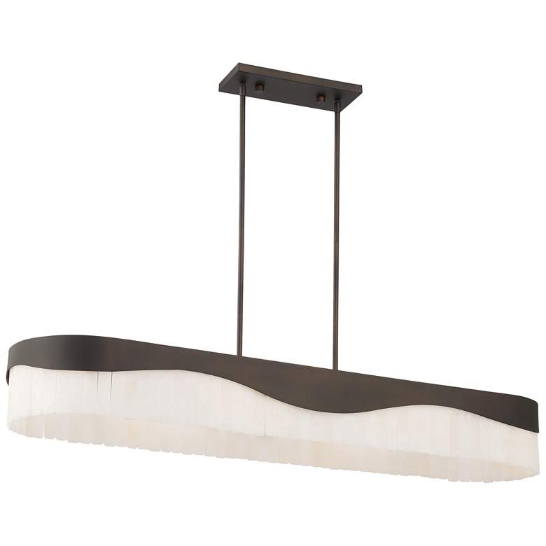 Image 2 Minka-Lavery Sway 6-Light 48-in Dark Bronze Indoor Island Chandelier