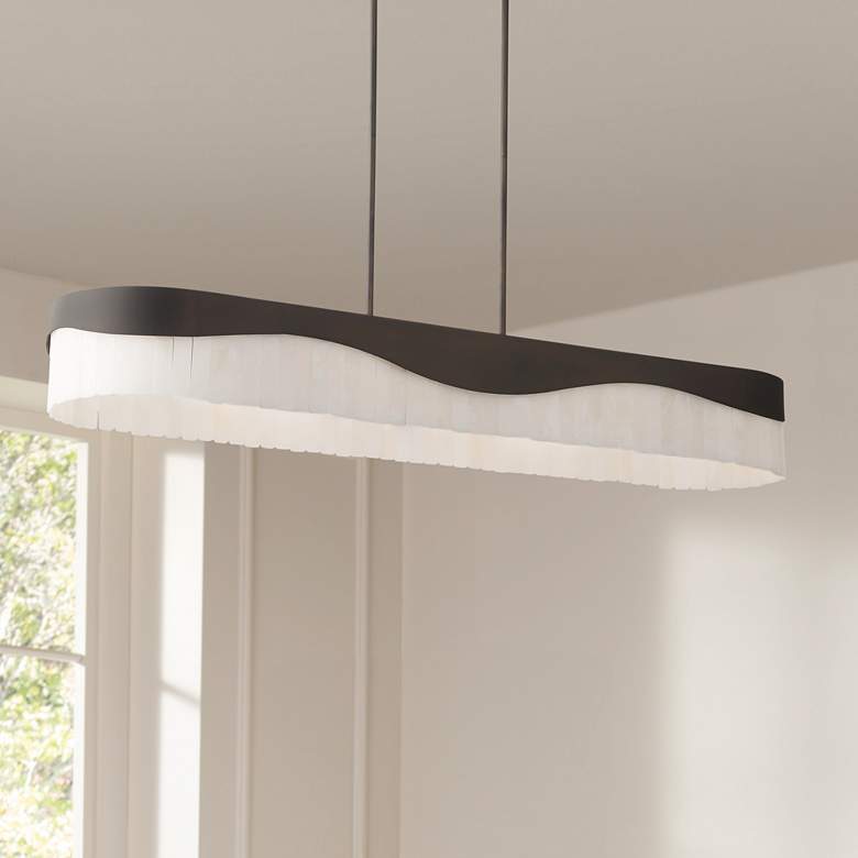 Image 1 Minka-Lavery Sway 6-Light 48-in Dark Bronze Indoor Island Chandelier