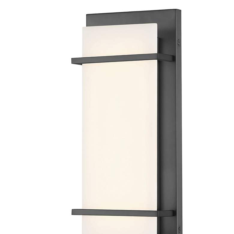 Image 7 Minka Lavery Tarnos LED 16-in Gun Metal Wall Sconce with Alabaster Shade more views