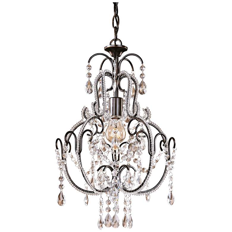 Image 2 Minka Lavery Taylor 12 1/2" Wide Bronze and Glass Mini Chandelier
