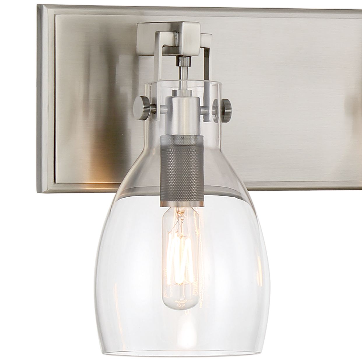 Image 3 Minka-Lavery Tiberia 4-Light Plated Pewter Vanity Light with Clear Shades more views