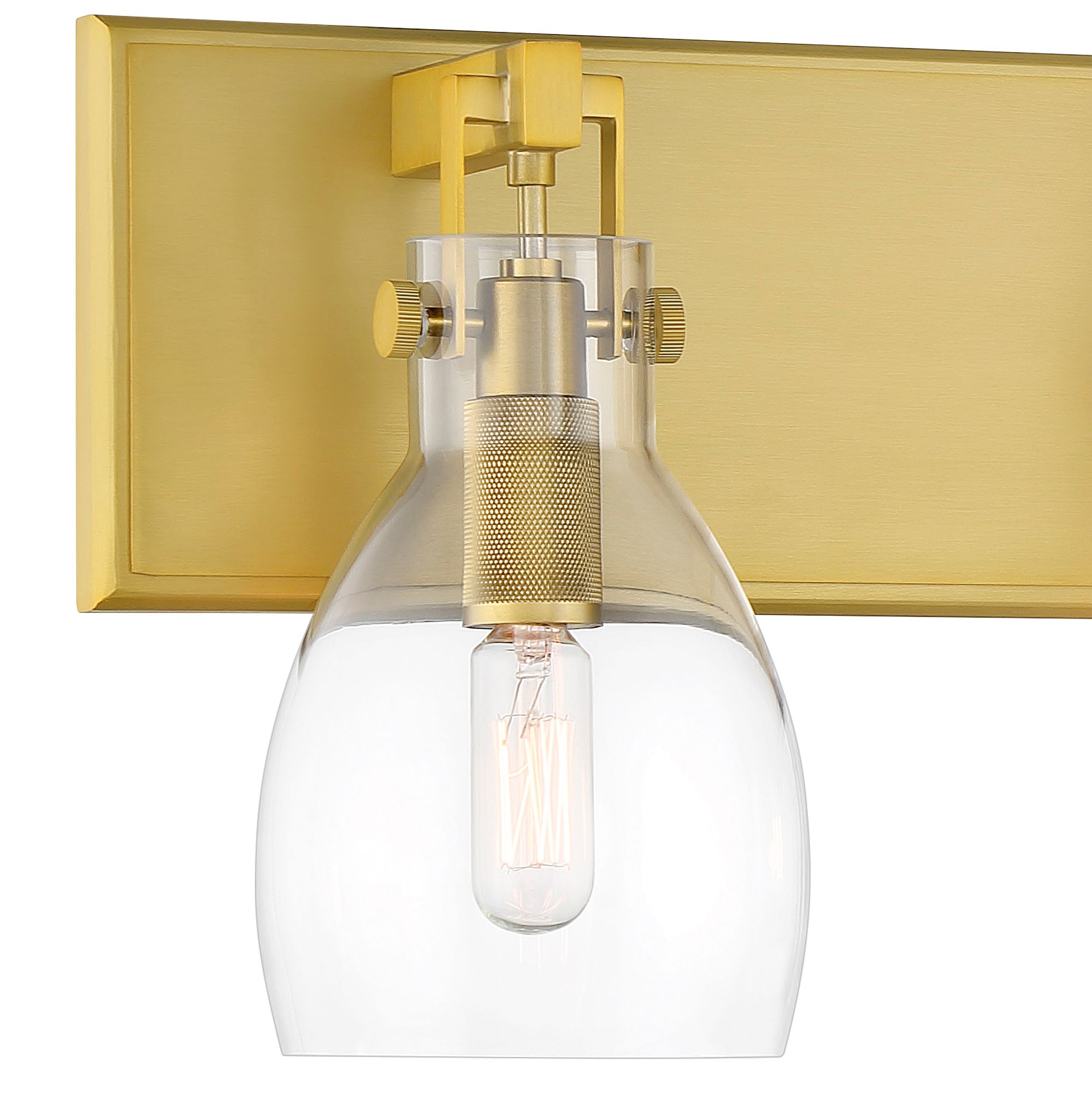 Image 2 Minka-Lavery Tiberia 4-Light Soft Brass Vanity Light with Clear Shades more views