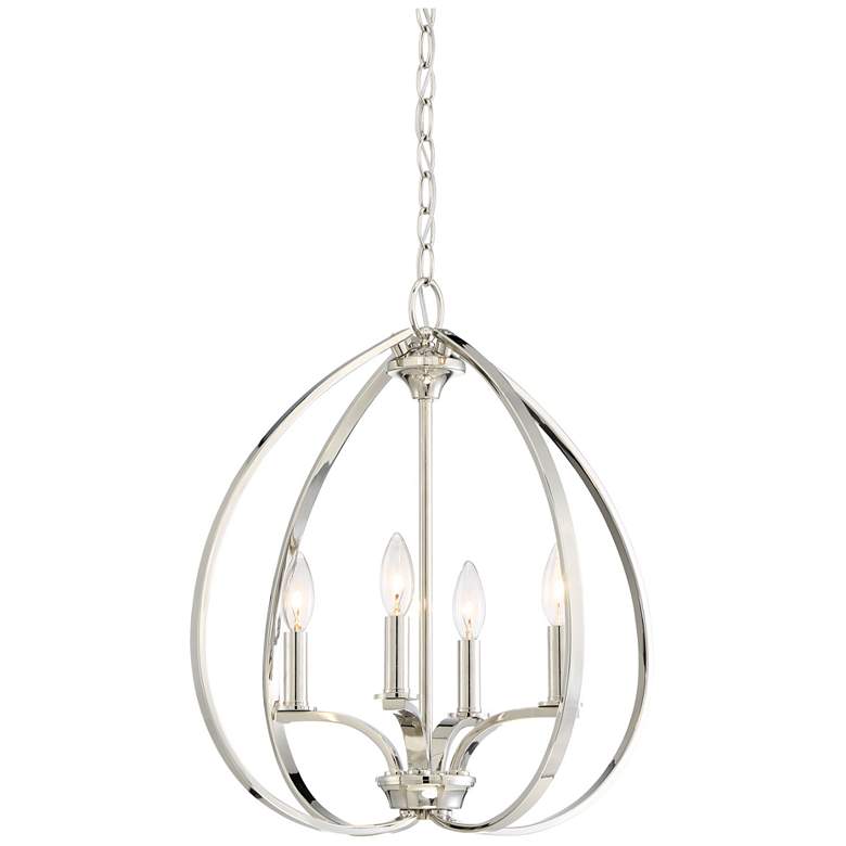 Image 1 Minka-Lavery Tilbury 19" Wide 4-Light Polished Nickel Pendant