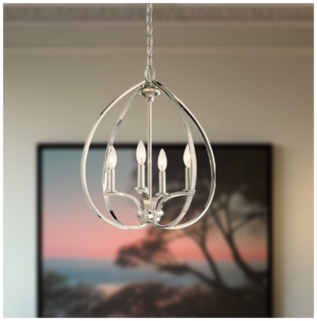 Image 2 Minka-Lavery Tilbury 19" Wide 4-Light Polished Nickel Pendant more views