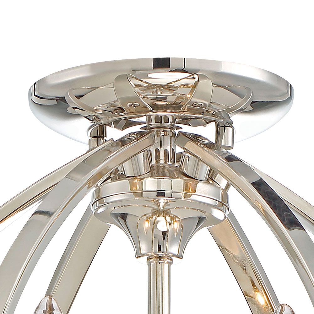 Image 3 Minka-Lavery Tilbury 3-Light 14-in Polished Nickel Semi Flush more views
