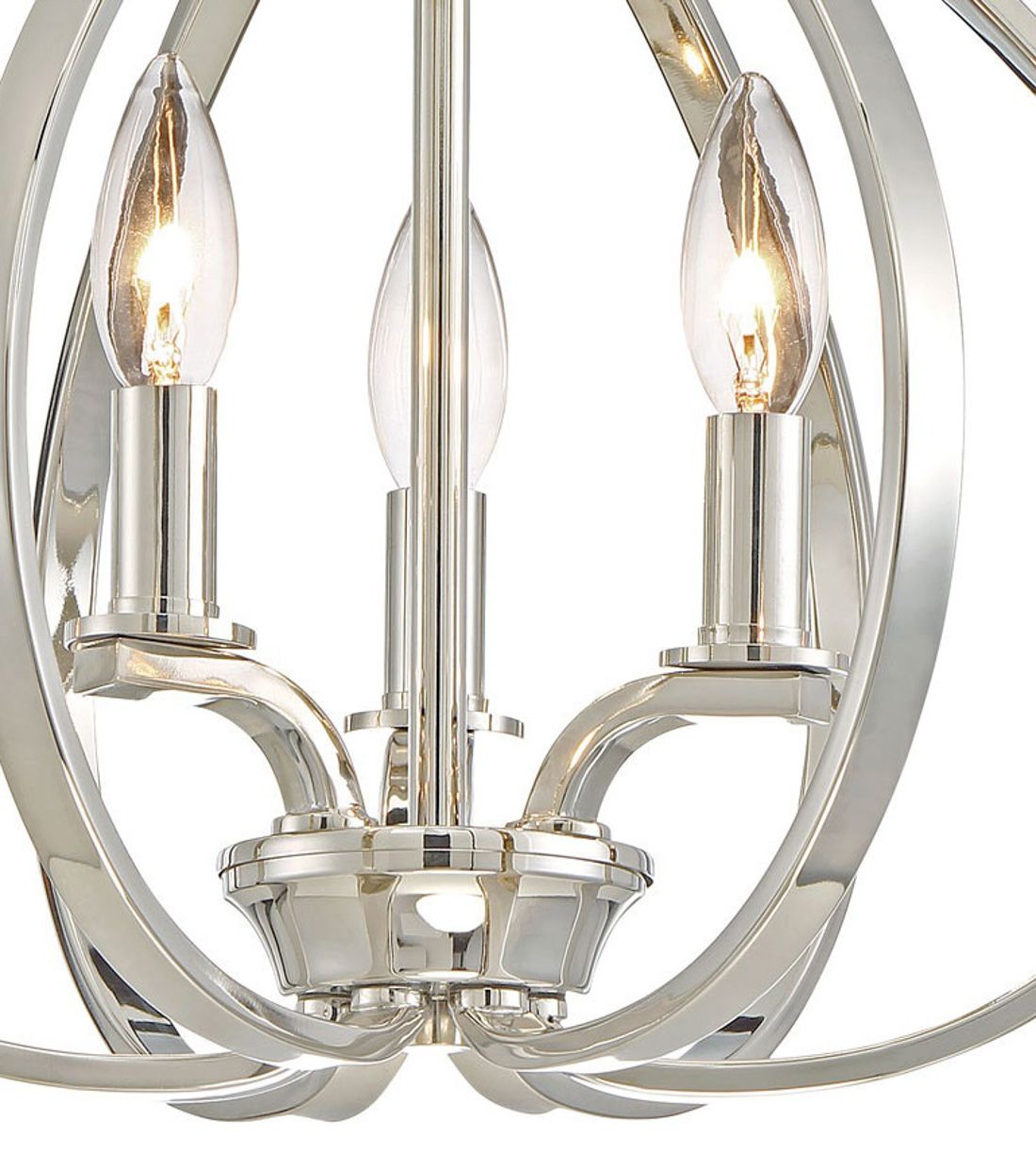 Image 7 Minka-Lavery Tilbury 3-Light 14-in Polished Nickel Semi Flush more views