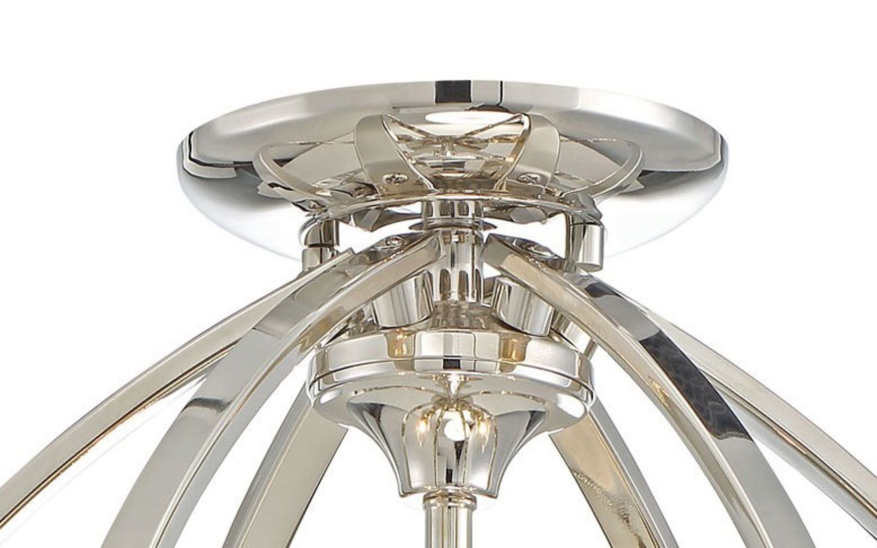 Minka-Lavery Tilbury 3-Light 14-in Polished Nickel Semi Flush
