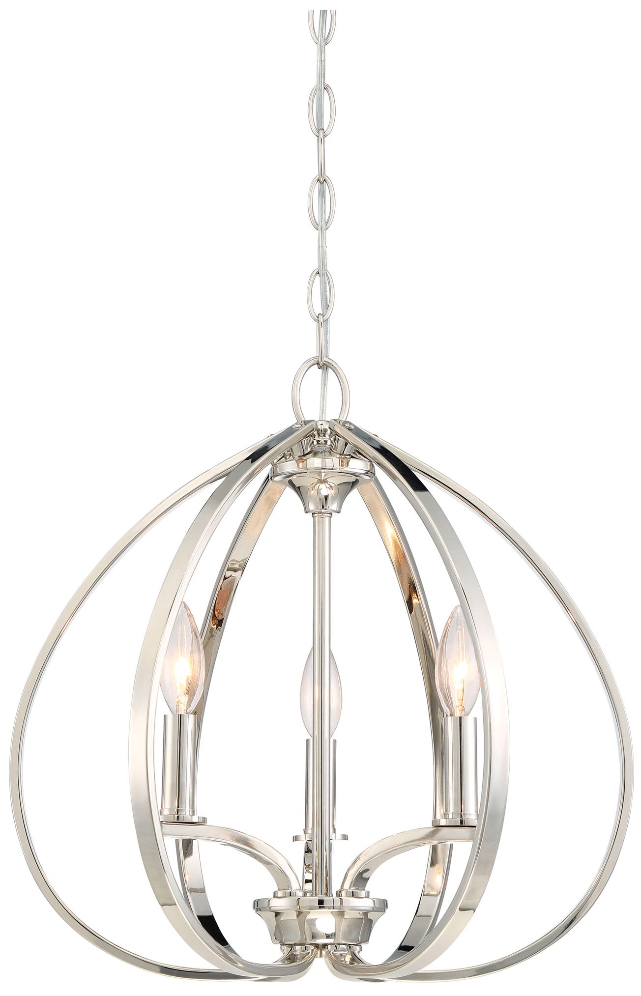 Image 2 Minka-Lavery Tilbury 3-Light 16.5-in Polished Nickel Pendant