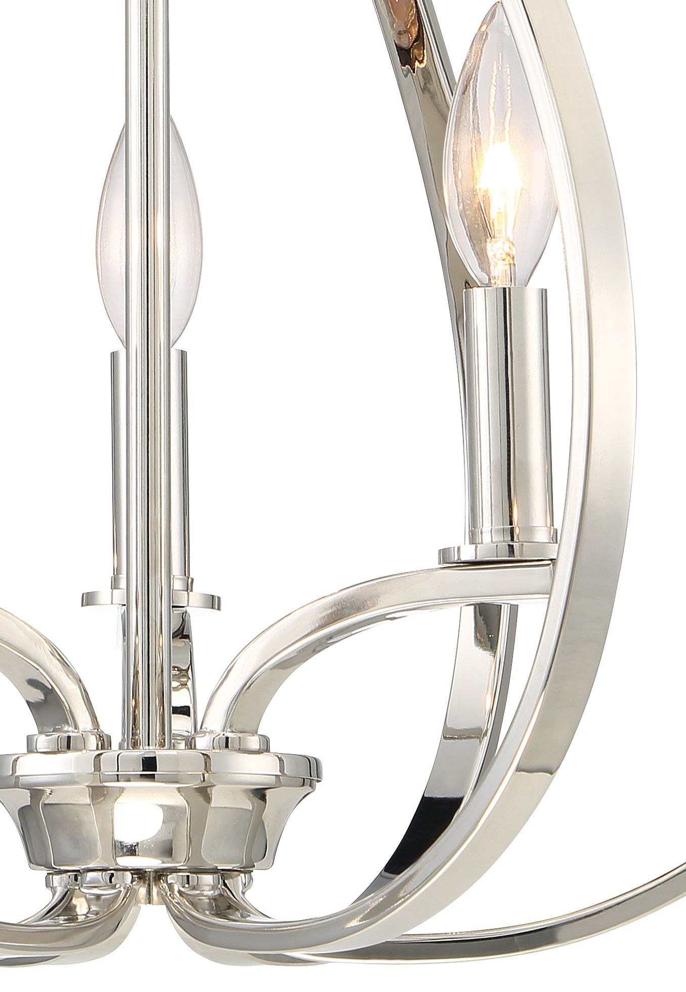 Image 5 Minka-Lavery Tilbury 3-Light 16.5-in Polished Nickel Pendant more views