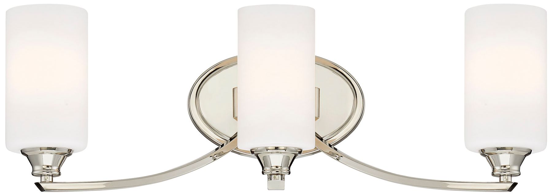 Minka-Lavery Tilbury 3-Light Polished Nickel Vanity Light with Glass Shades