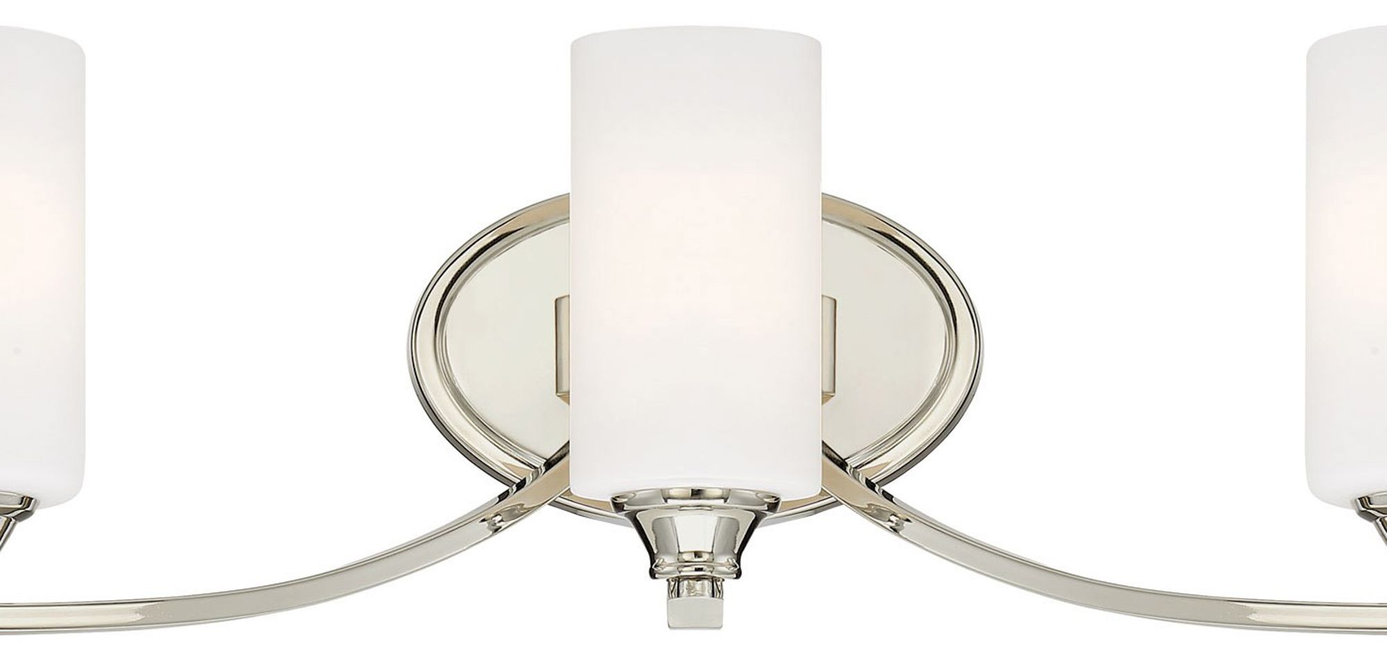 Image 5 Minka-Lavery Tilbury 3-Light Polished Nickel Vanity Light with Glass Shades more views