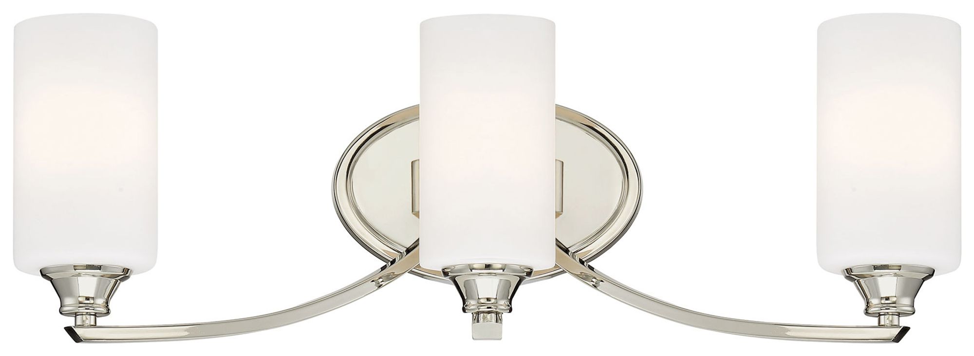 Minka-Lavery Tilbury 3-Light Polished Nickel Vanity Light with Glass Shades