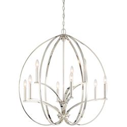 Minka Lavery Tilbury 30 1/4" Wide Polished Nickel 9-Light Chandelier