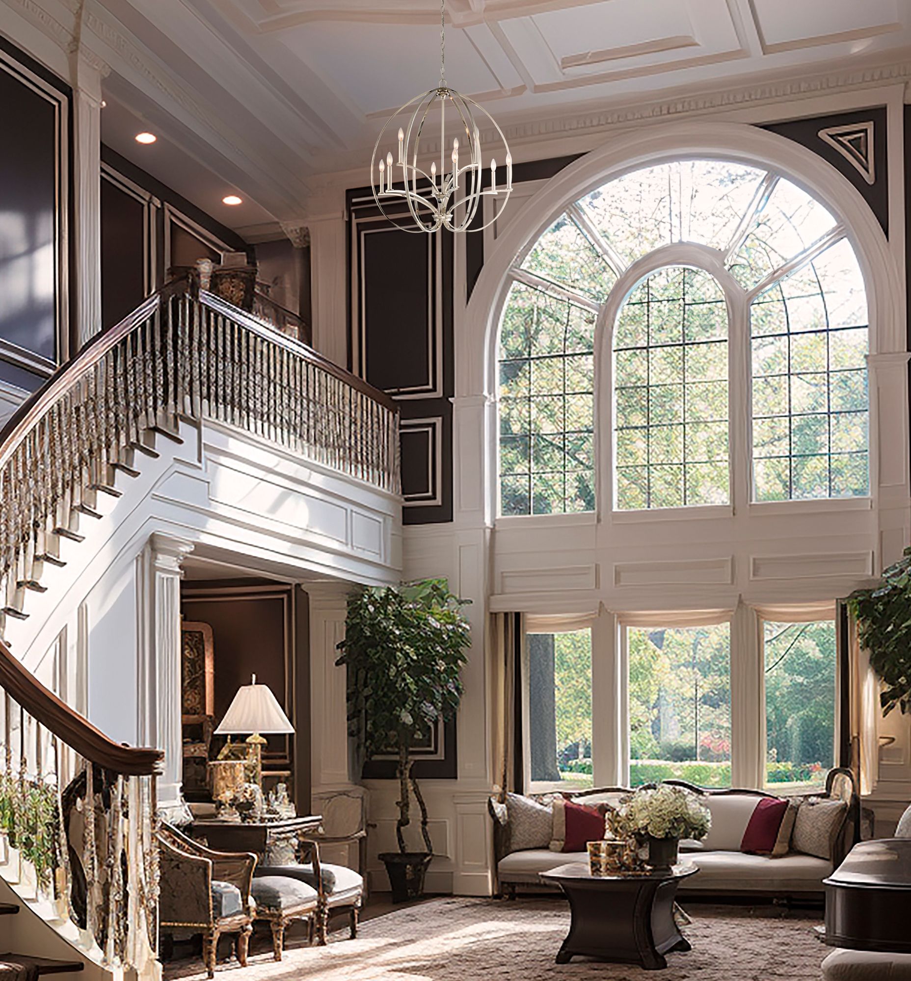 Image 3 Minka Lavery Tilbury 30 1/4" Wide Polished Nickel 9-Light Chandelier more views