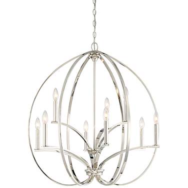 Minka Lavery Tilbury 30 1/4" Wide Polished Nickel 9-Light Chandelier
