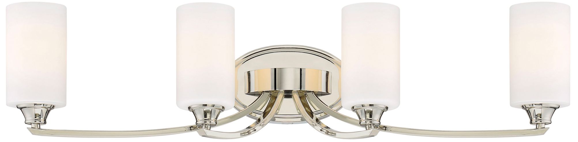 Minka-Lavery Tilbury 4-Light Polished Nickel Vanity Light with Glass Shades