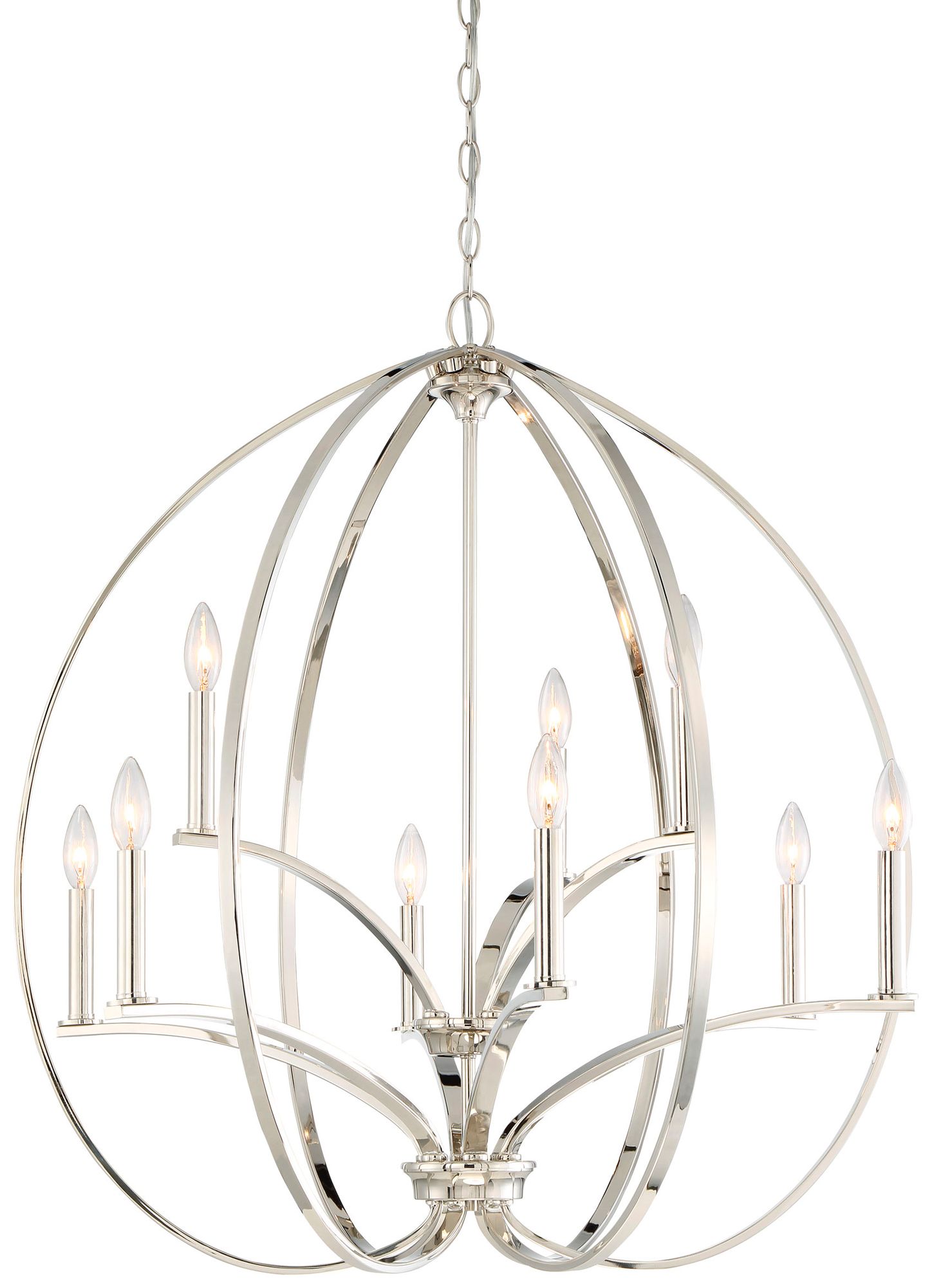 Image 4 Minka-Lavery Tilbury 9-Light 30.13-in Polished Nickel Chandelier more views