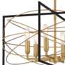 Minka Lavery Titans Trace 24" Coal and Gold 6-Light Modern Chandelier