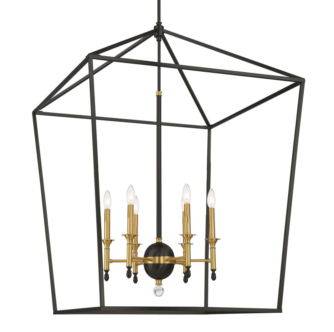 Image 6 Minka Lavery Townhall 6-Light Coal and Soft Brass Pendant more views